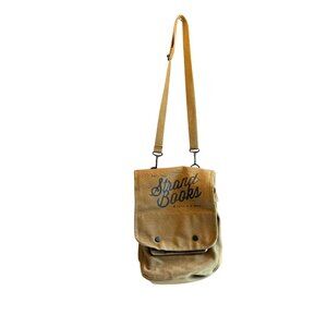 Strand Books Canvas Messenger Bag With Adjustable Strap & Snap Closure